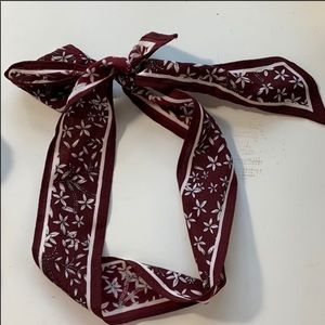 H & M floral Burgundy hair accessory